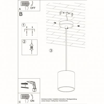 Lampa wisząca ORBIS 1 biały (SL.0053)